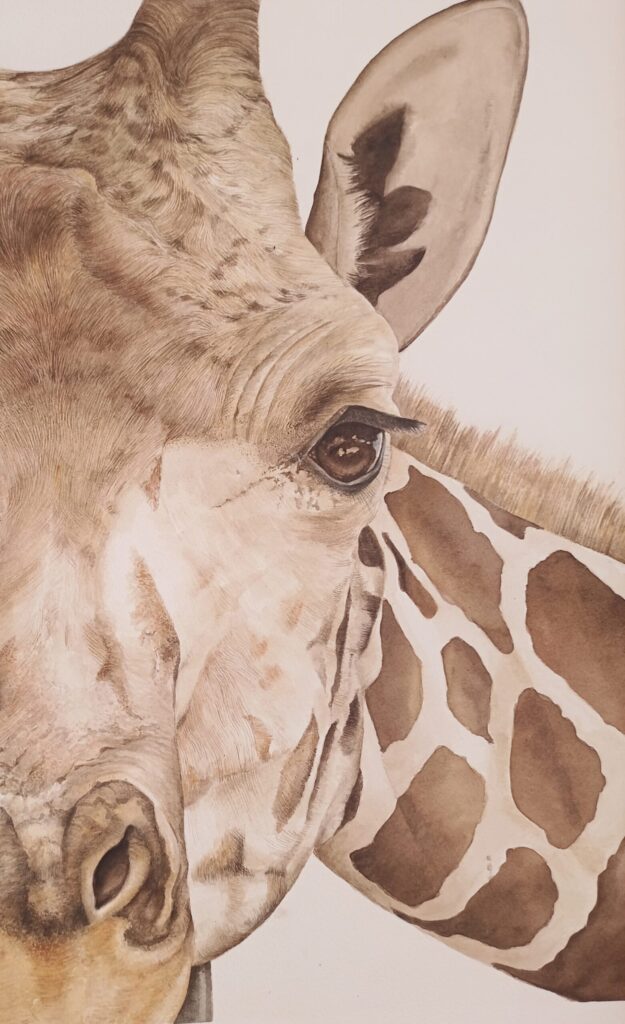 Original painting of a Giraffe